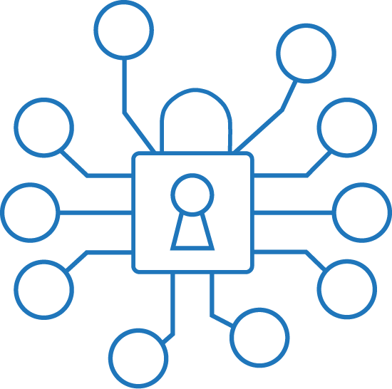 Encryption Icon Blue